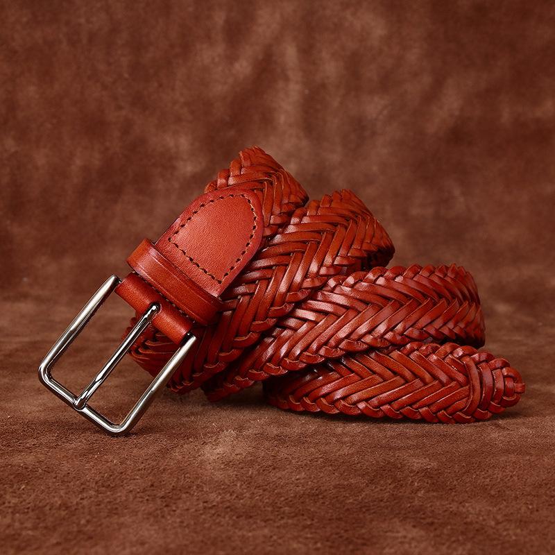 

Мужской кожаный ремень с пряжкой, первый слой из воловьей кожи, персонализированный модный универсальный ремень для брюк 115cm