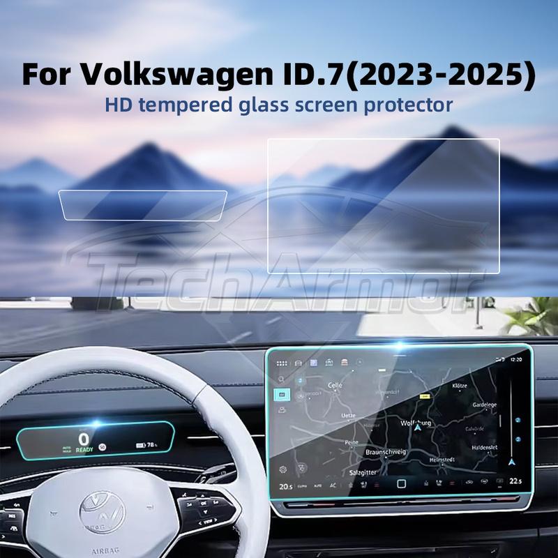 Car Tempered Glass Protective Film For VW ID.7  2024 2025 Auto GPS Navigation Screen Protector Display Interior Accessories