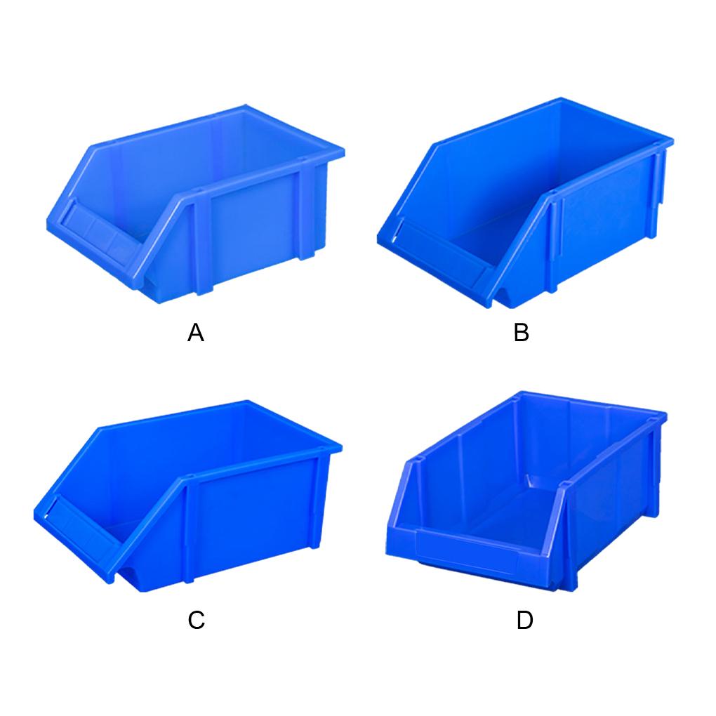 10pieces Durable And Stackable PE Storage Box With Label - Heavy Load-bearing Big Opening Stable Sorting Function
