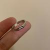 Zircon Black Sophisticated Ring For Women Unique Adjustable Style Geometric