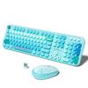 MOFII Wireless Keyboard and Mouse Set Lovely HighQuality Mixed Color 104 Keys USB Receiver Office
