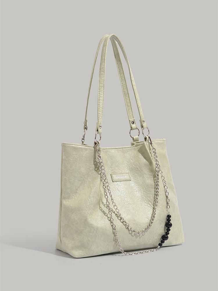 

Tote bag large capacity women s 2025 new niche design texture underarm shoulder bag premium texture versatile bag зелёный