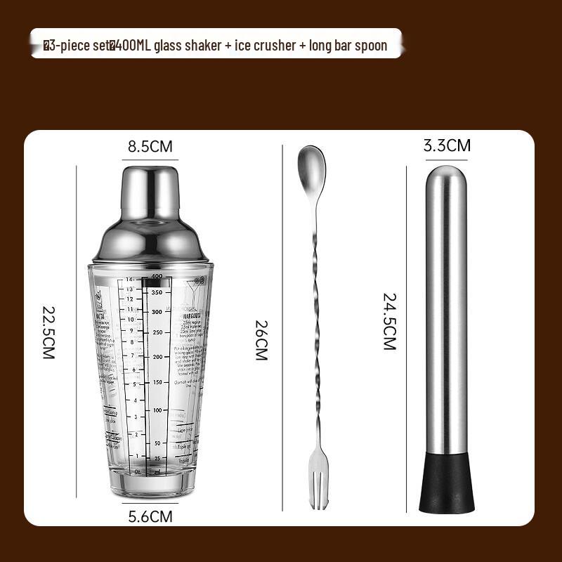 ZISIZ 304 Stainless Steel Cocktail Shaker Set