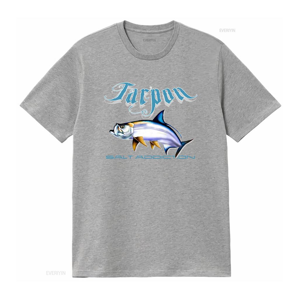 Salt Addiction Tarpon Fishing T Shirt Flats Design with Life Rod Reel Lure Baits vintage Washed Stylish Stretched graphic Soft
