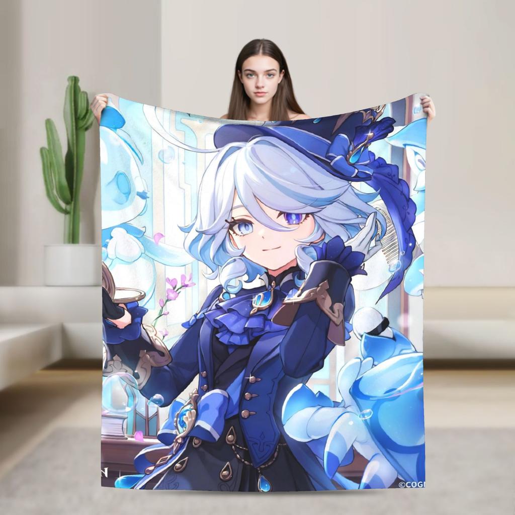 Genshin Impact Durin Game Blankets Fleece All Season  Multi-function Super Soft Throw Blankets for Sofa Outdoor Bedspread