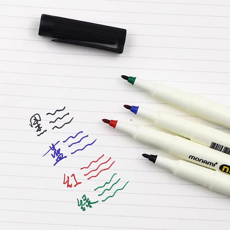 MonaMe Waterproof Oil-Based Marker Set – Black, Red, Blue – 1.0mm Fine Liner, No Smudging