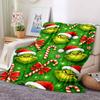 Grinch Festive Flannel Blanket Throw Blanket Soft Warm Sofa Bed Camping Home Decor Unique Christmas Gift C9211501