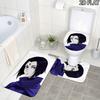 3Pcs Flannel Toilet Mat Set Raven Teen Titans Bathroom Rug Bath Carpet Non Slip Home Decor