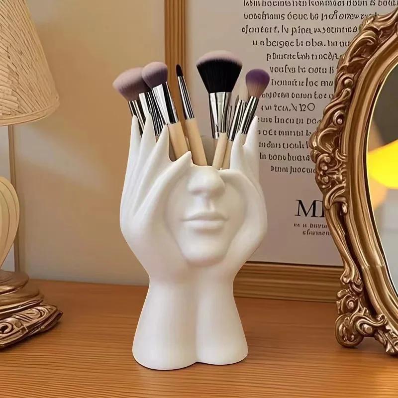 1/2KS Kreativní umění lidského těla styling kancelářské potřeby stolní multifunkční úložný držák na pera držák na štětce na make-up dekorace