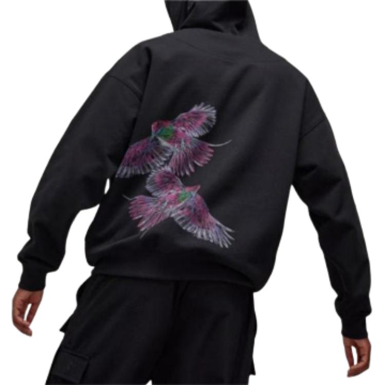 Adidas Graphic Print Pullover Hoodie Unisex Hoodies Black IX0403