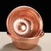 Handcrafted Red Copper Water Supply Bowls With Hammered Texture And Multiple Sizes Perfect For Altar Offering Home Decor Use
