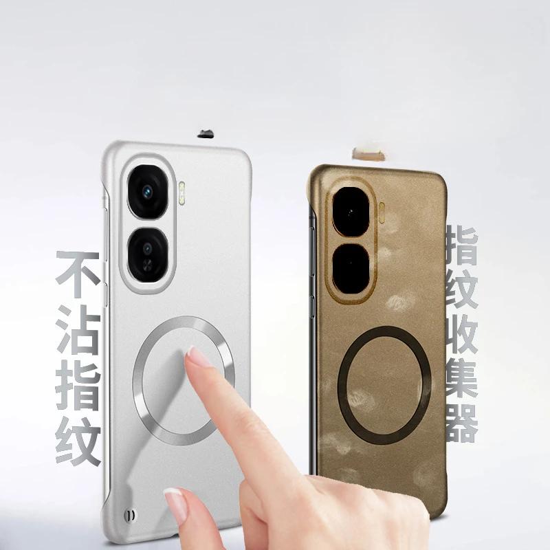 For Magsafe Frameless Hard Phone Case for VIVO IQOO Neo 10 Metallic Paint Hard PC Magnetic Back Cover for IQOO Neo 10 Pro Capa Wireless Charging Cover