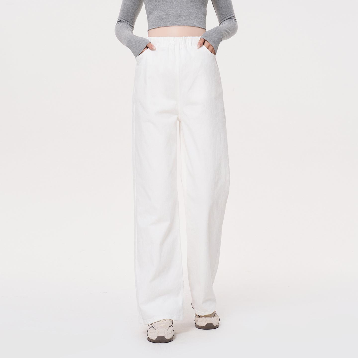 

Masanon 2025 New Style Straight Leg Maternity White Jeans for Spring & Autumn XL білий