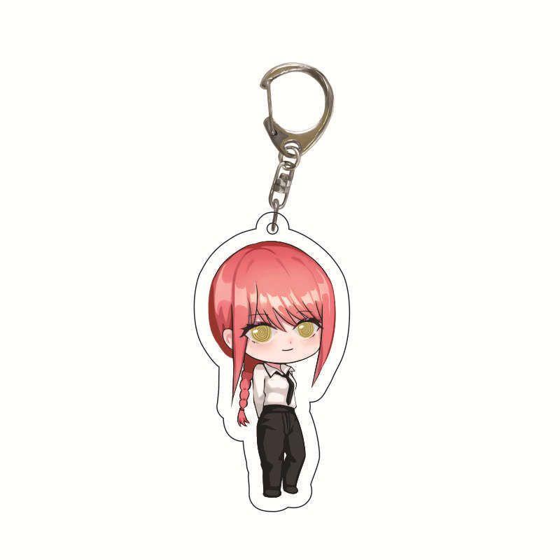 Chainsaw Man Acrylic Keychain Double Sided Printing Cartoon Character Bag Pendant