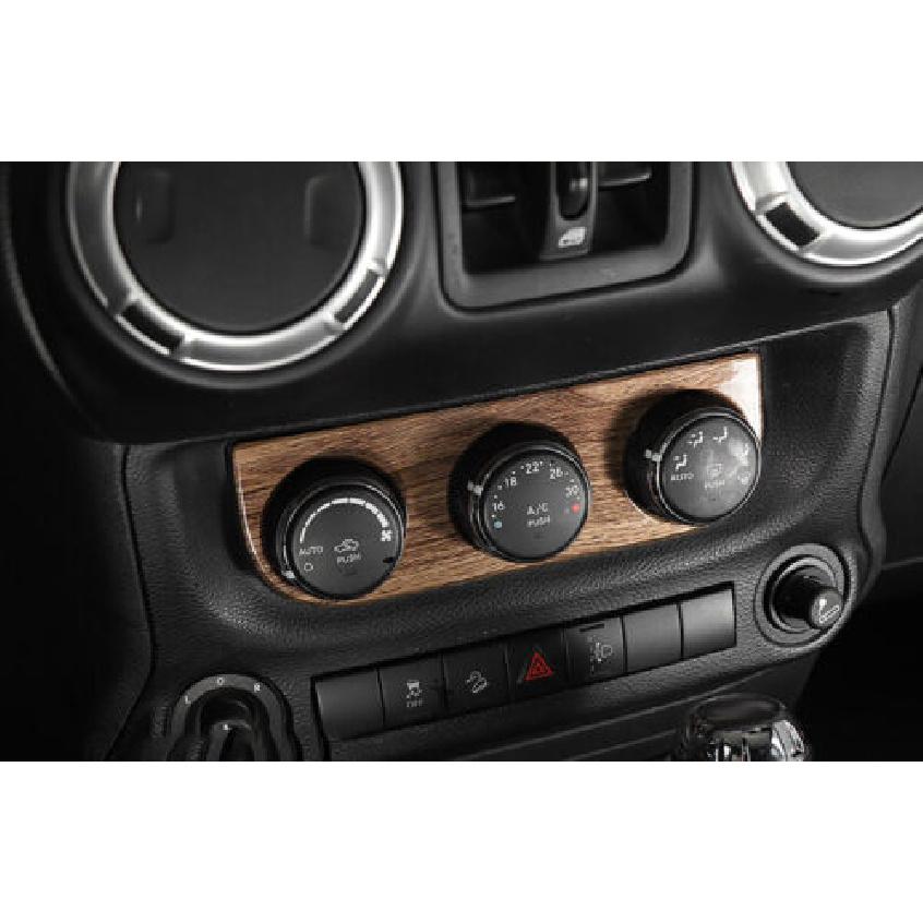 For Jeep Wrangler JK 2011-2017 Wood Grain Console AC Switch Control Panel Trim