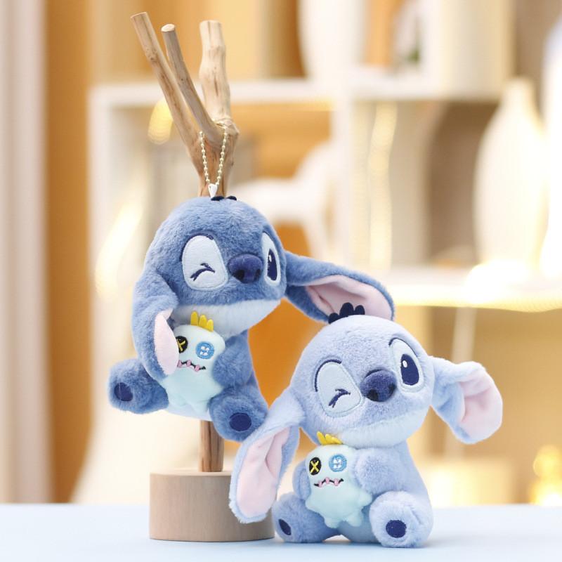 Disney Stitch Plush Toy Keychain Stuffed Doll Backpack Pendant Cute Kids Gift