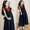 Maternity Summer Strappy Dress - Flattering Loose Fit for Outings