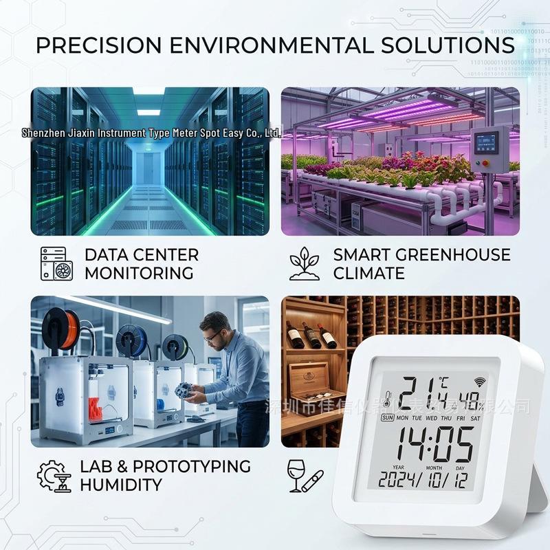 Tuya WiFi Indoor Temperature & Humidity Sensor with Remote Control and Probe
