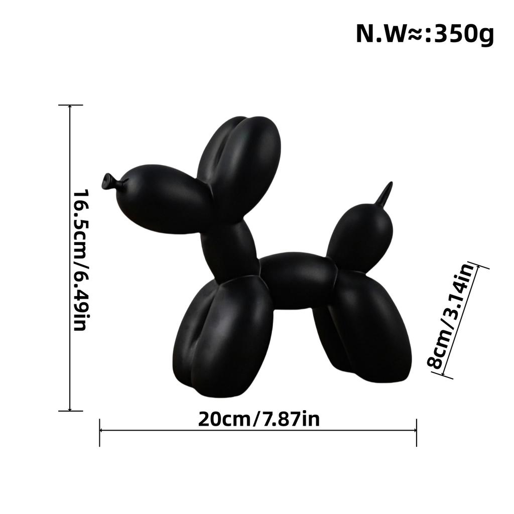 Modern Sleek Nordic Creative Design Balloon Dog Ornaments Living Room Bedroom Wine Cabinet Decoration Resin Craft Plush Decoration Art