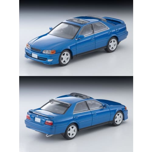TOMYTEC Tomica Limited Vintage Neo 1/64 Scale LV-N224e Toyota Chaser 2.5 Tourer V (Blue) 1998 Model, Finished Model, 337164