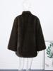 Women's Medium To Long Faux Fur Jacket Women's Collar Warm Fur Coat Brown 2025 New Collection