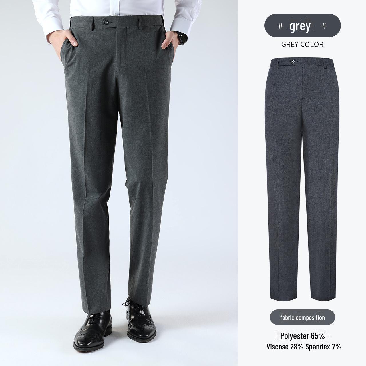 

Мужские темно-синие дышащие повседневные летние брюки 83cm (33) серый