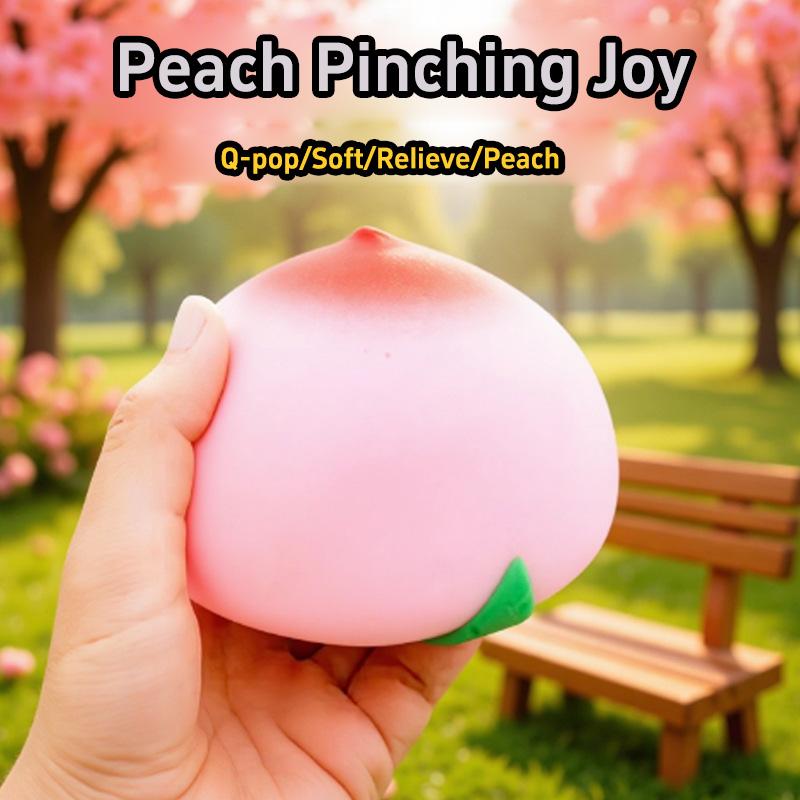 Peach Stress Ball Simulation Peach Release Ball Slowly Rebound Stress Relieving Toy Adults Kids Relieving Toy Home Decoration