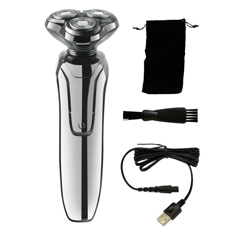 Плавающая трехлезвийная 4D электрическая бритва для мужчин для мытья всего тела, перезаряжаемая интеллектуальная электробритва для мужчин