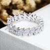 3*6mm Marquise Cut Full Moissanite Rings For Women D Color Diamond Engagement Wedding Band   CopperJewelry With GRA
