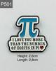 New Enamel Pin Math PI Saying Metal Plug Gift Birthday 1 Piece