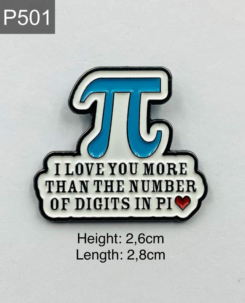 New Enamel Pin Math PI Saying Metal Plug Gift Birthday 1 Piece