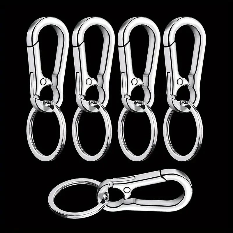 1/20pcs Carabiner Clip Keychain Metal Carabiner Shape Key Ring Keyring Key Holder Clips Hook Holder Organizer Car Keys Finder