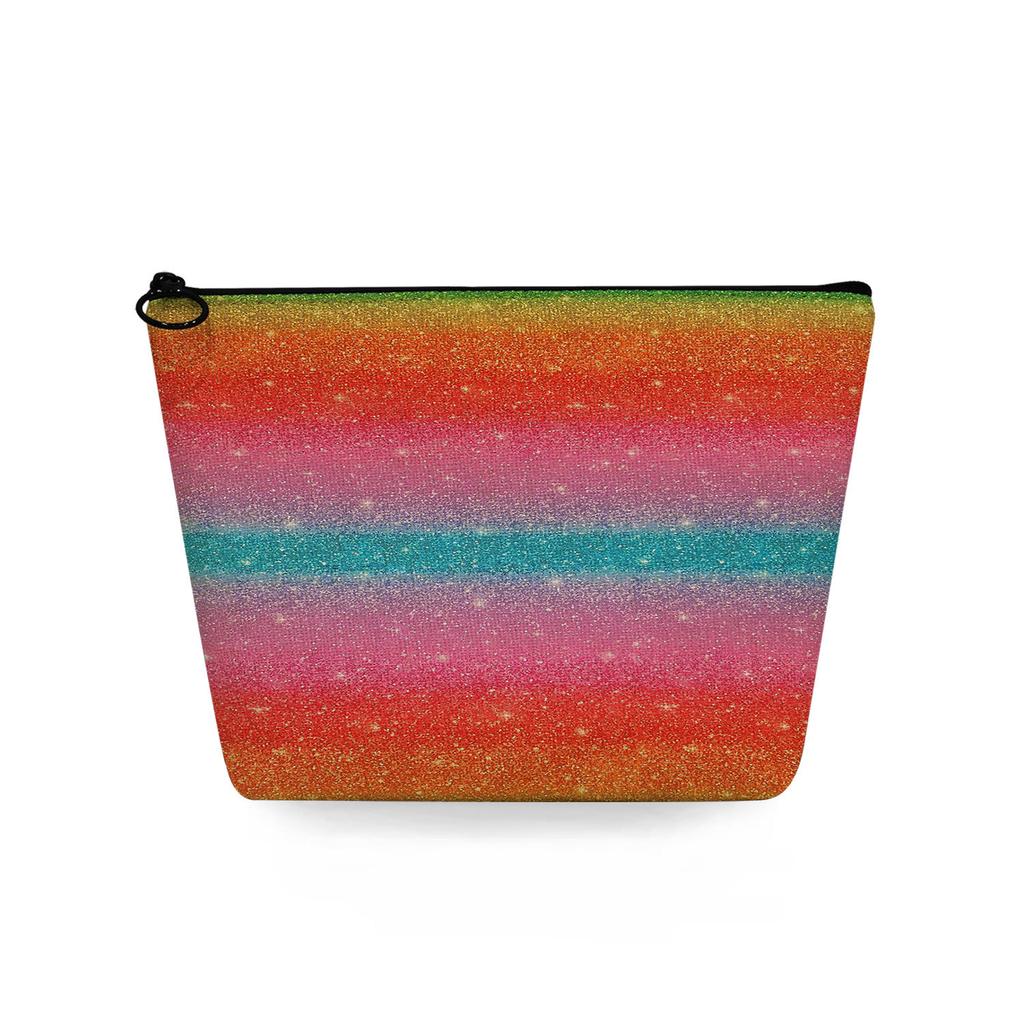 Women Color Texture Print Cosmetic Bag Toiletries Organize Travel Storage Case 6776