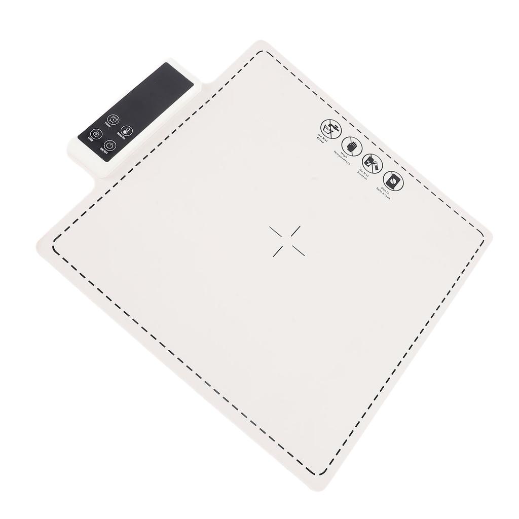 Electric Food Warming Mat 180W Full Surface Heat in 10s 6 Temp Settings 5 Timer Child Lock Silicone