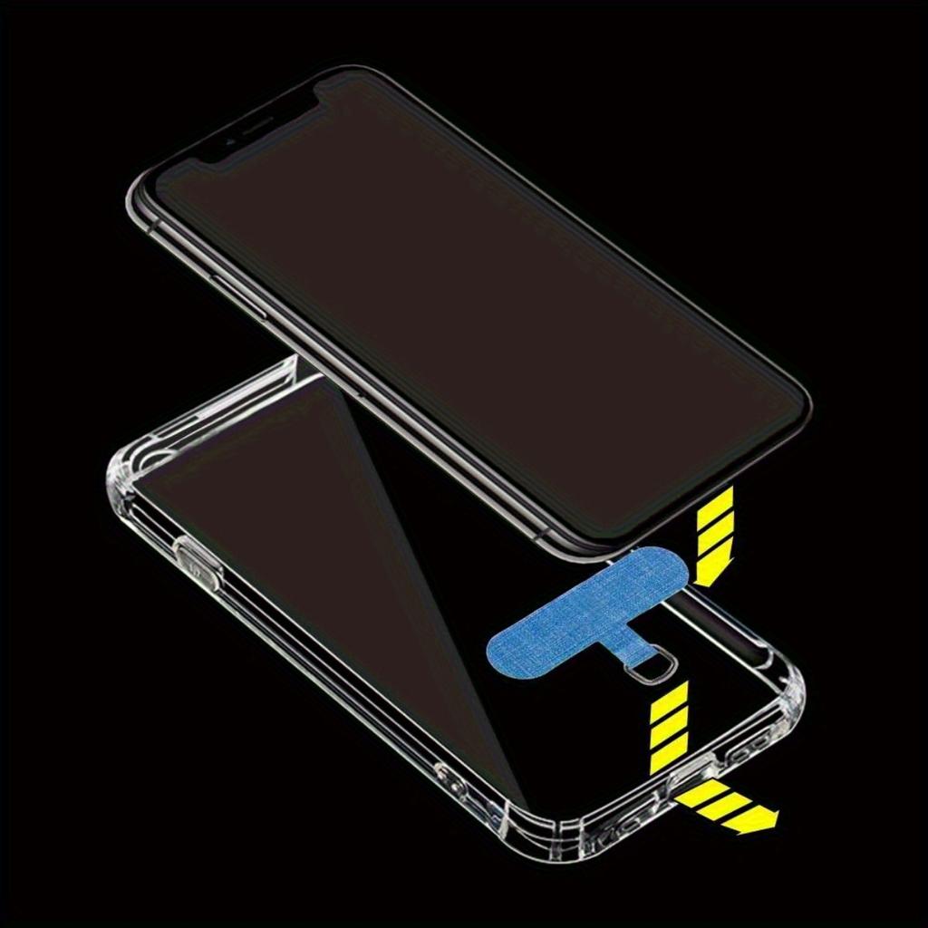 8 st slumpmässiga färger Universell Mobiltelefon Anti-förlust Snodd Kortpackning Ersättning Avtagbar Telefonhängande Snöre Rem Nylonplåster Fästplatta