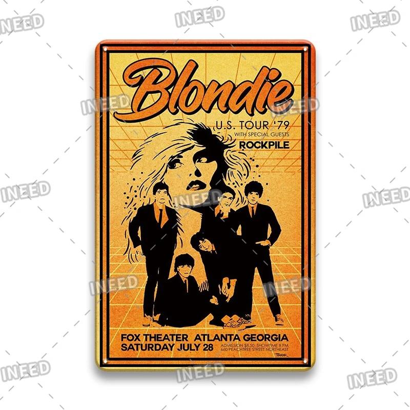 Rock N Roll Metal Poster, Tin Sign, Vintage Johnny Cash, Retro Plaque, Pub, Bar, Man Cave, Home Decoration Plates