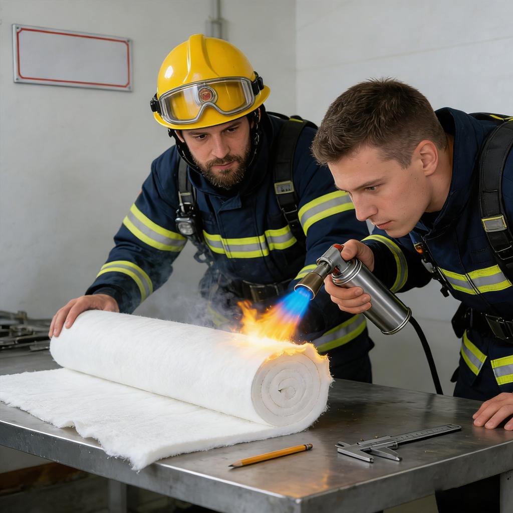 Fireproof Insulation Blanket - Silica Aluminum Ceramic Fiber Mat, 1260℃ Resistant, 1x1m 1cm Thick, Cuttable Shield For Industrial Equipment & Resident