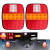 2x 12V 24V 39 LED Rear Brake Stop Turn Tail Light License Plate Lamp Truck Trailer Lorry Van For Ford Jeep Wrangler CJ YJ JK