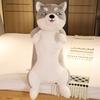60-100cm Cartoon Standing Dog Plush Toys Soft Cotton Stuffed Pillow Cushion Animal Shiba Inu Husky Doll Baby Kids Birthday Gift