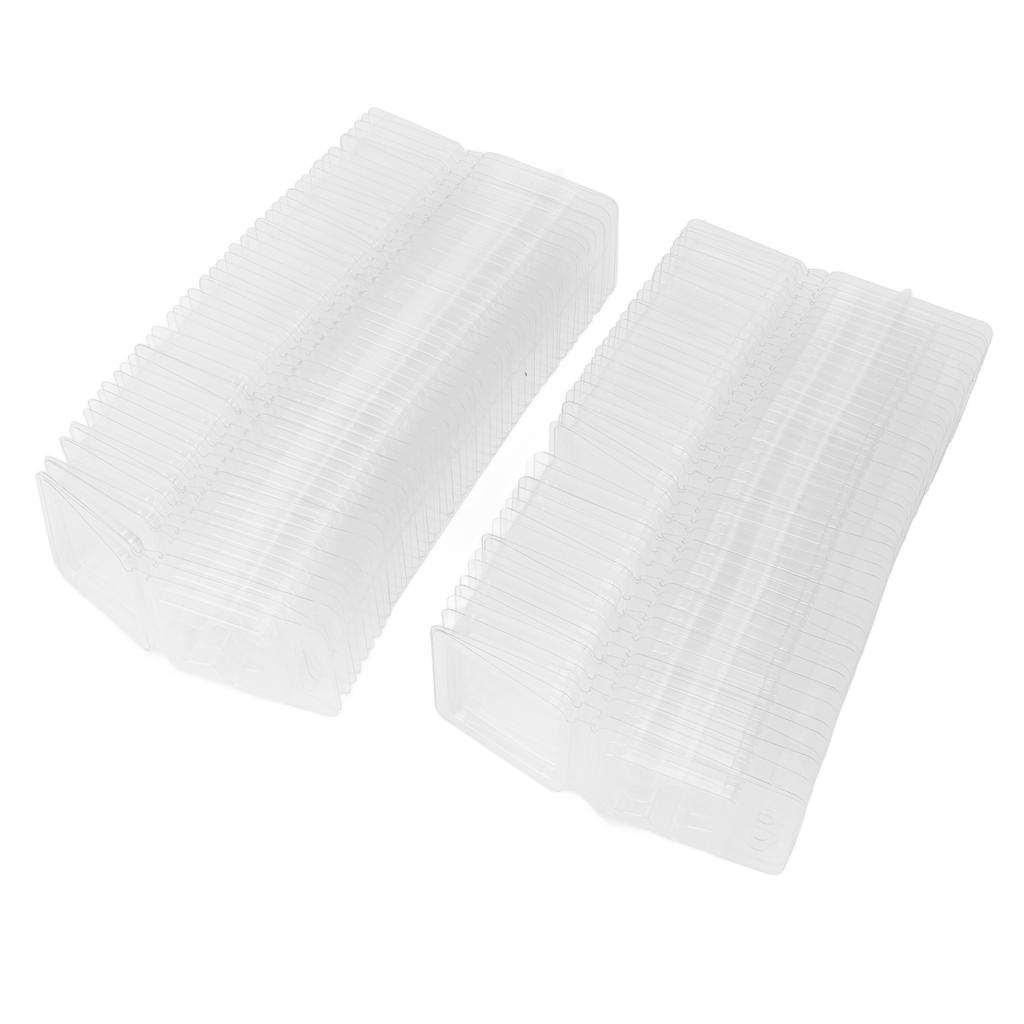 100 Packs Wax Melt Clamshell Molds Containers Clear Empty Plastic Tray for Valentine Day Wickless Tarts Candle Making