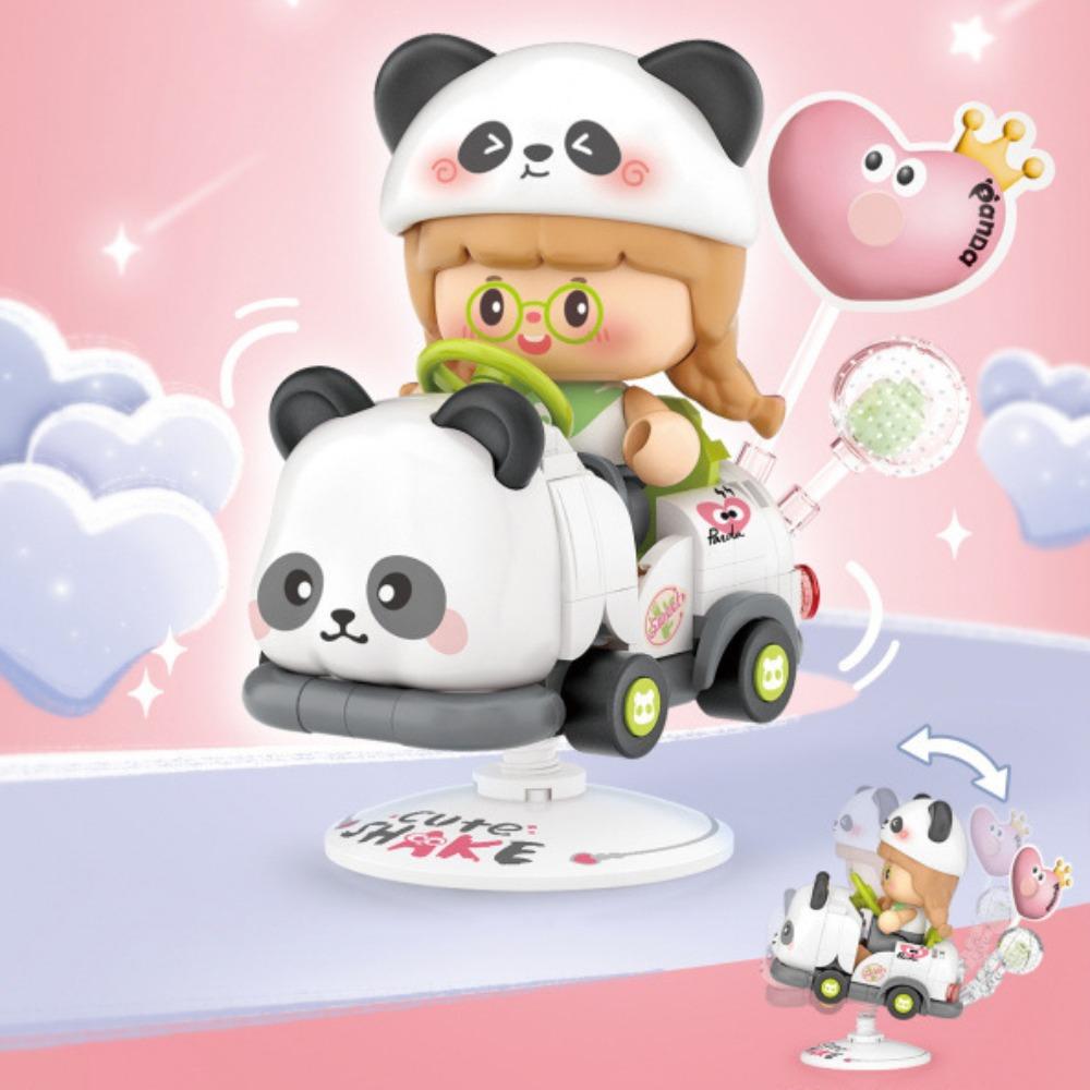 

Learning Assemble Rocking Car Building Blocks 190pcs+ Ice Cream Shop Assembly Toy Street View style G