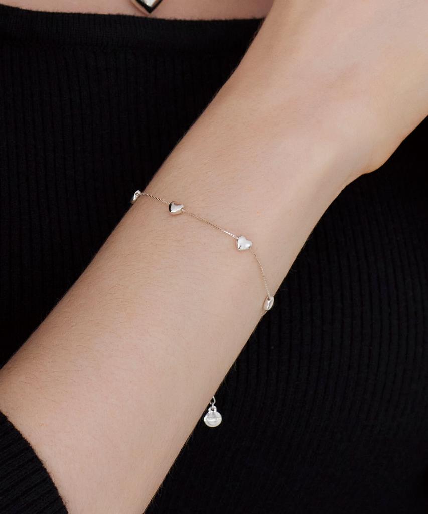 Dmoment (925 Silver) Aurielle Snake Heart Silver Bracelet
