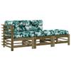 Vidaxl 3-Cz. Garden Furniture Set, With Cushions, Impregnated Pine
