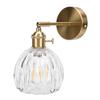 Wall Sconce Glass Lampshade Minimalist Aluminum Alloy Vintage Wall Lamp for Cafe Bedroom Restaurant