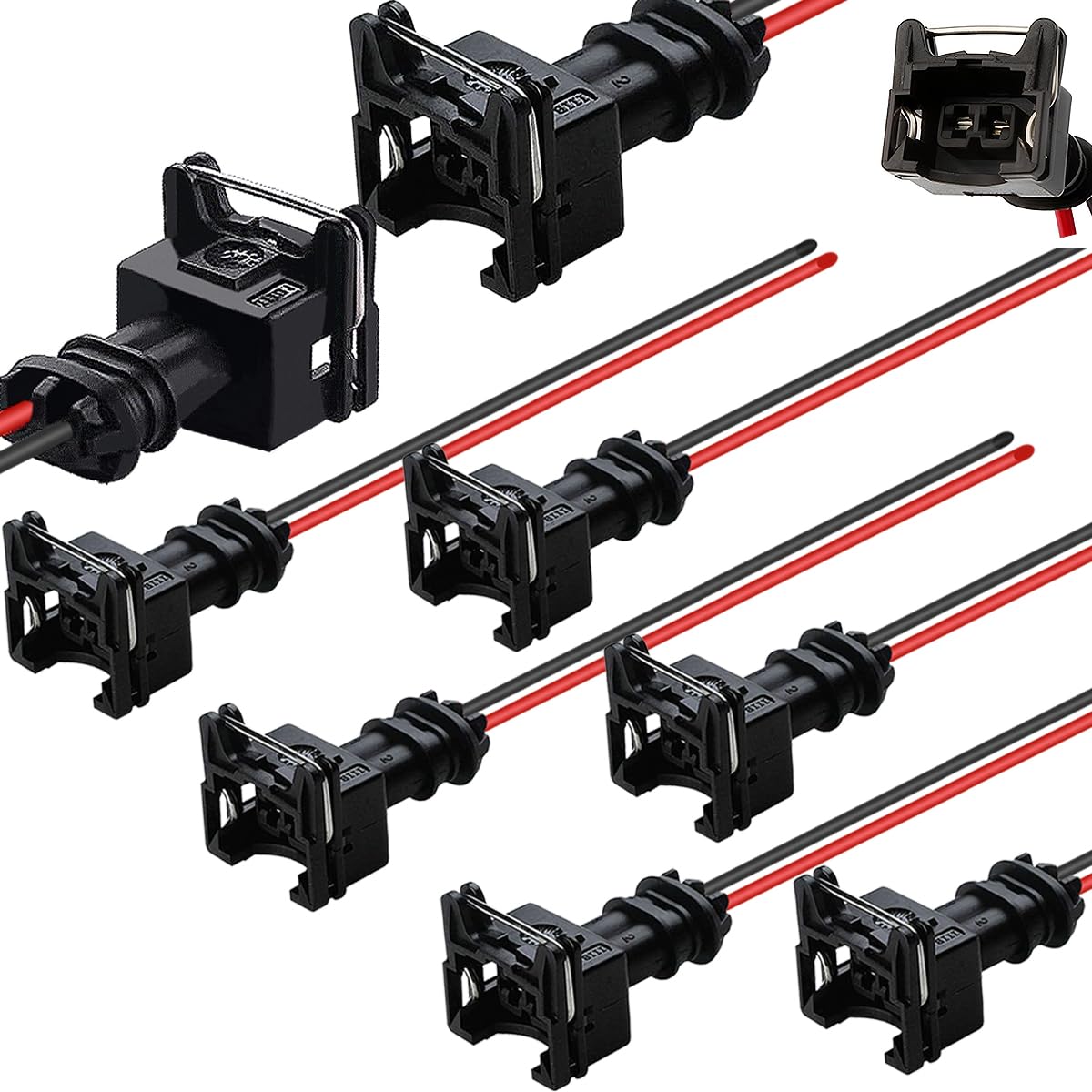 Xiatiaosann 8 шт. Разъем топливной форсунки EV1 EV1 OBD1 Автомобильный Стандартный