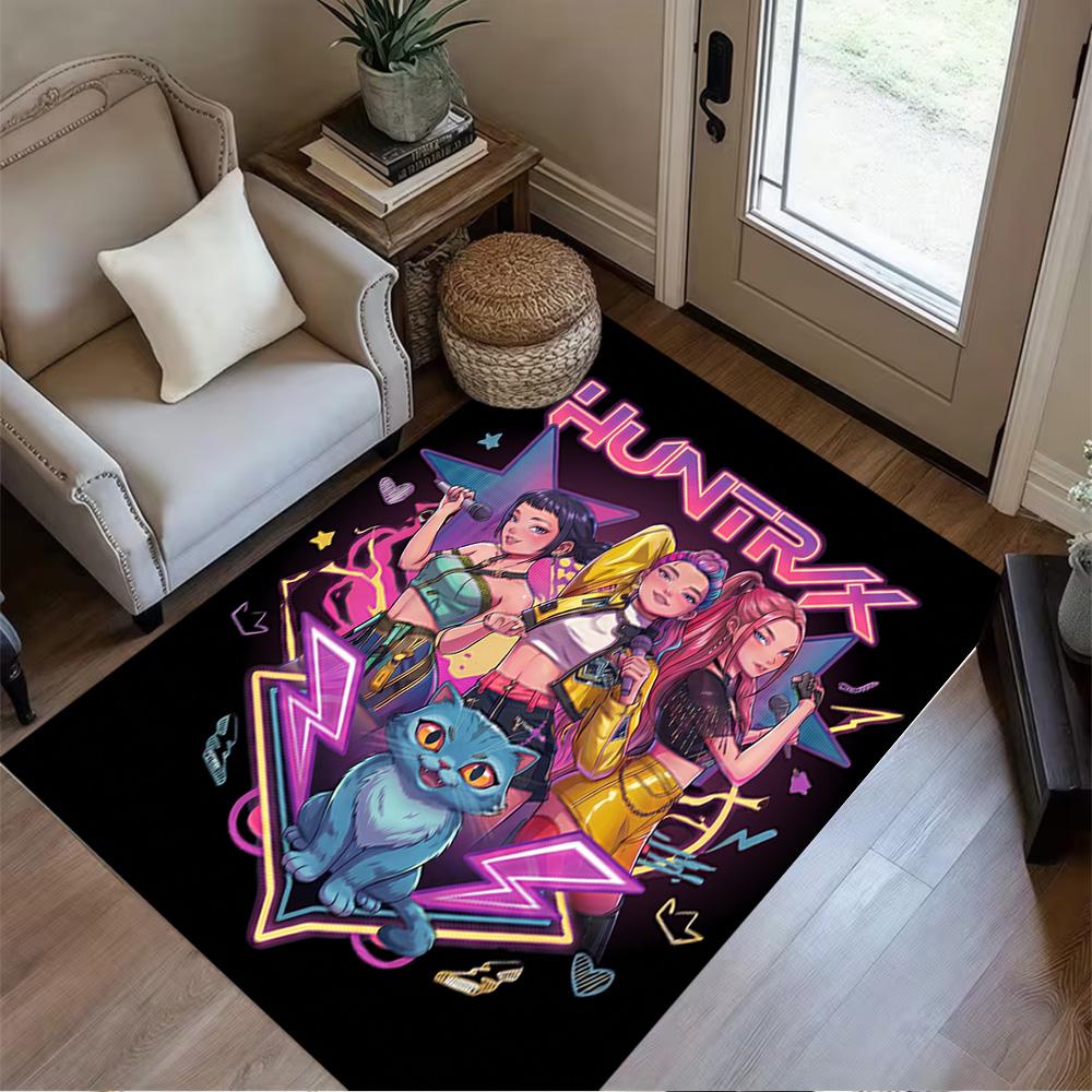 Galactic Warriors Action Floor Mat Perfect for Study room Foyer Hallway Decorate room Antislip Carpet Anime Office Decor