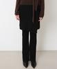 Daenkeudieo Layered Knit Wrap Set Pants - Black