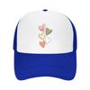 Pastel Sketch Hearts Vertical Love Mesh Baseball Cap Casual Hat Outdoor  For Womens Unisex FeUnisex