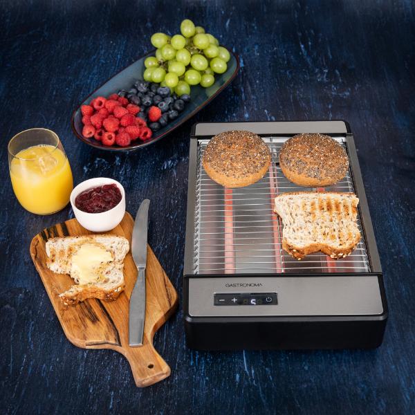 Gastronoma Flat Toaster 18140003 920 W 6 Levels Timer Inox