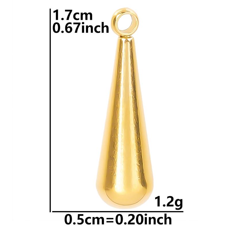 6pcs/Lot Different Size Long Water Droplets Pendant Stainless Steel Charms For Jewelry Making Supplies Bulk DIY Earrings Bohemia